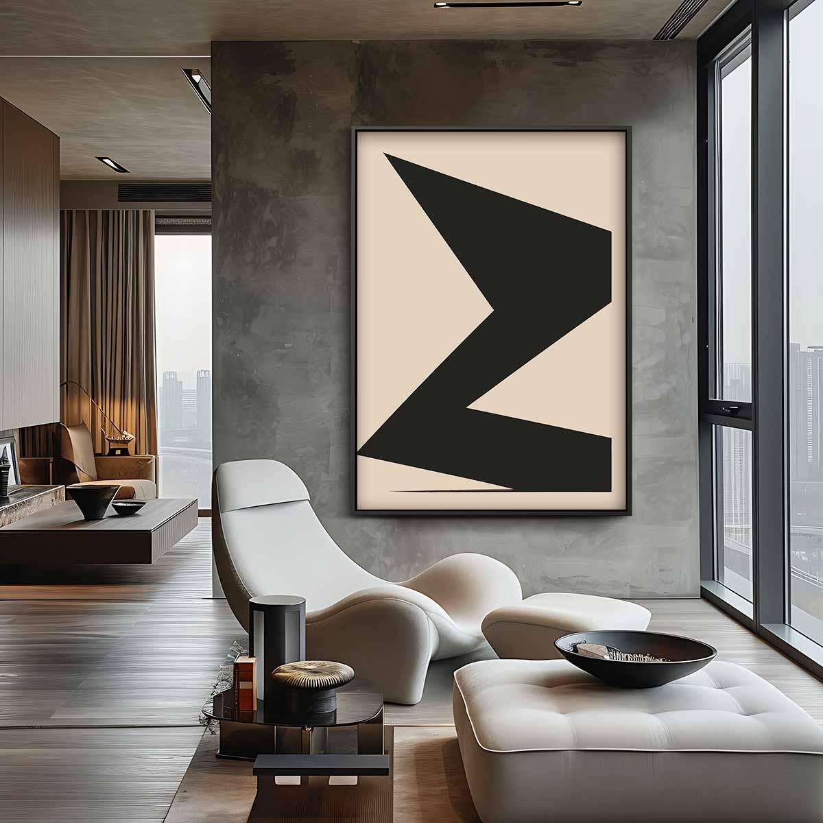 Abstracte Vormstudie Kunstwerk-canvas-dibond-plexiglas-wanddecoratie-WallArtistic