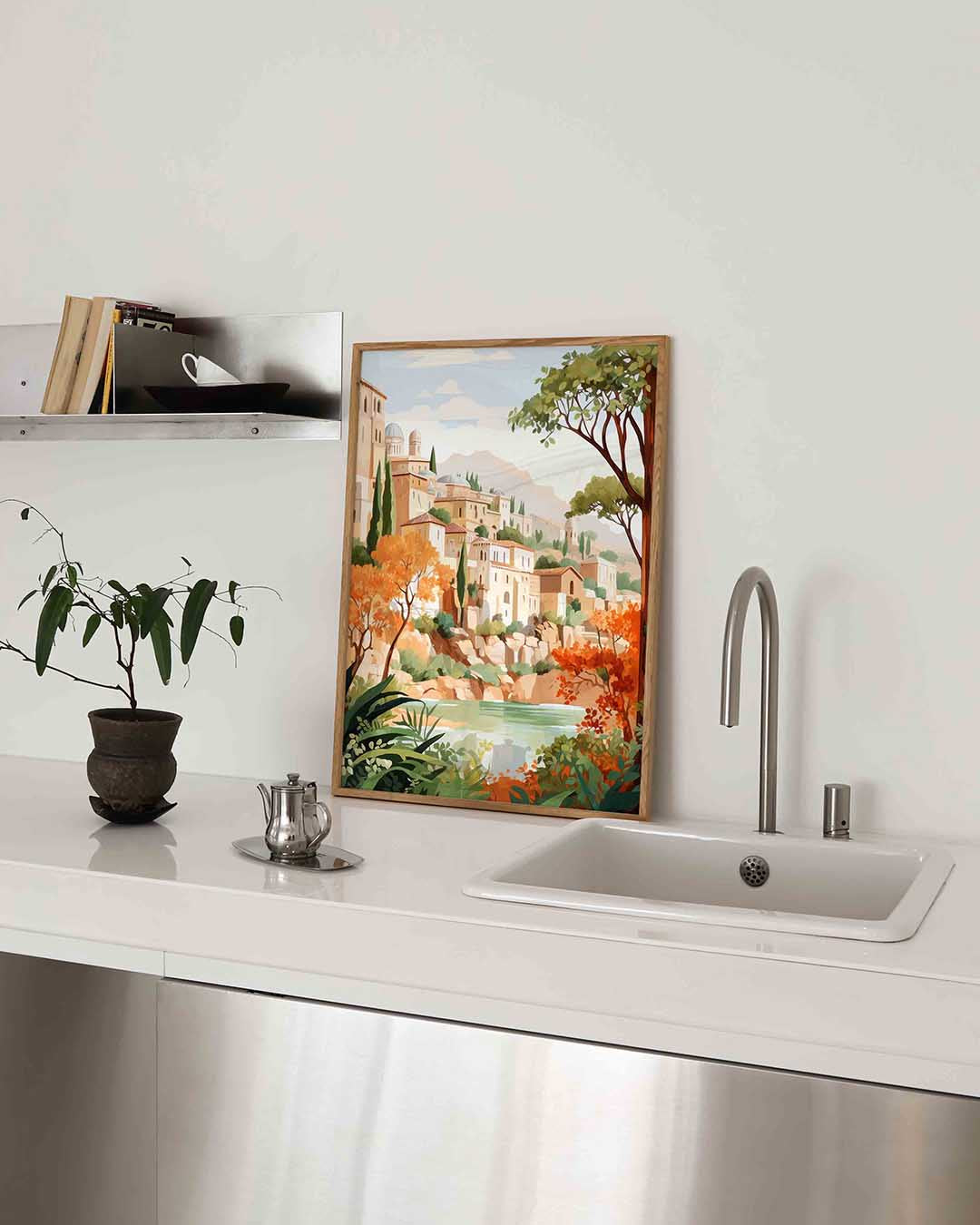 Mediterrane landschap Poster