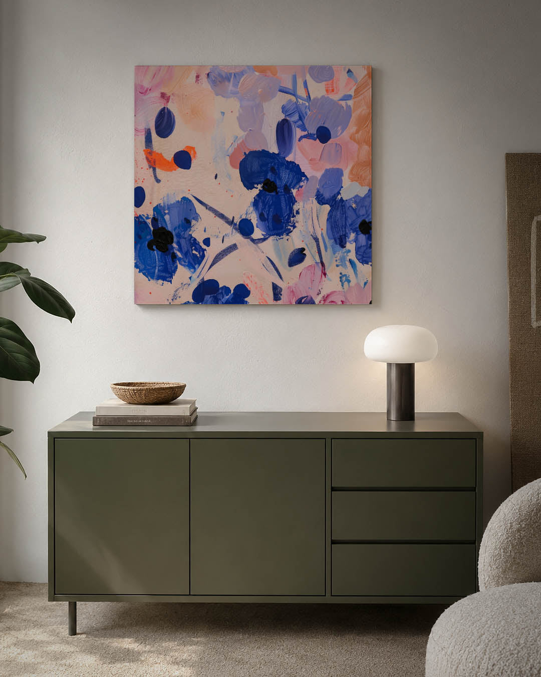 Dynamische kleurenexplosie Kunstwerk