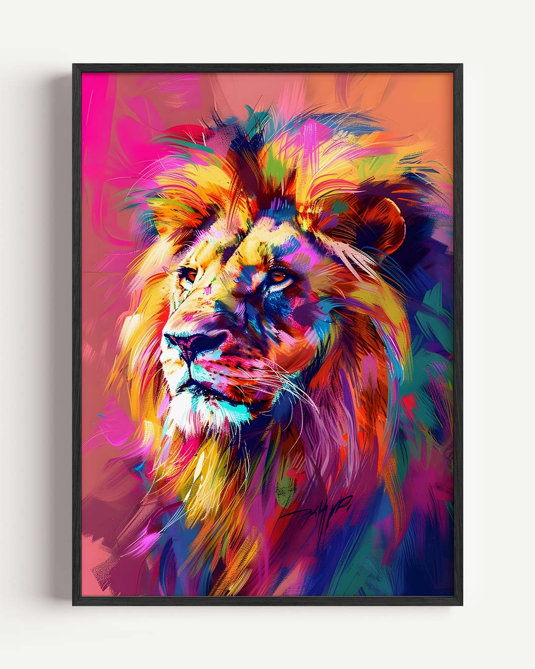 Kleurrijke Leeuwenkracht Poster-WallArtistic