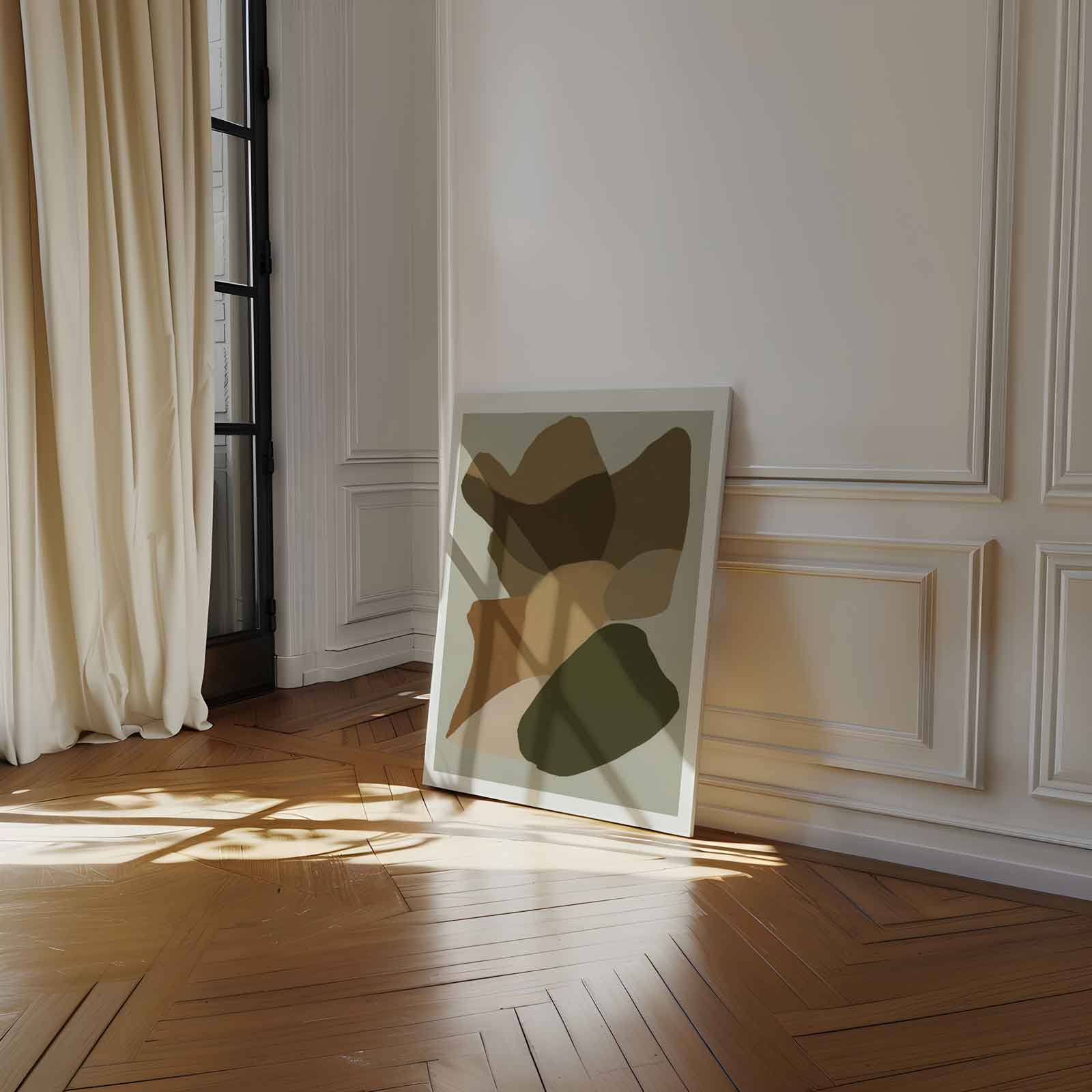 Abstracte Aardetinten Kunstwerk-canvas-dibond-plexiglas-wanddecoratie-WallArtistic