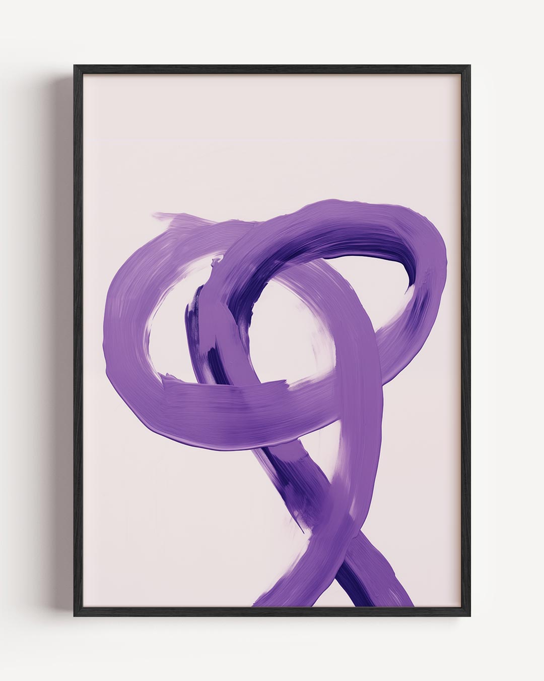 Moderne Lijnkunst Paars Poster-WallArtistic