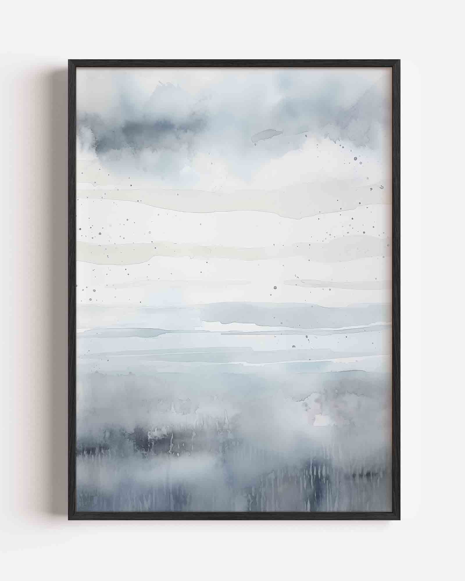 Abstracte blauwe wolken Poster