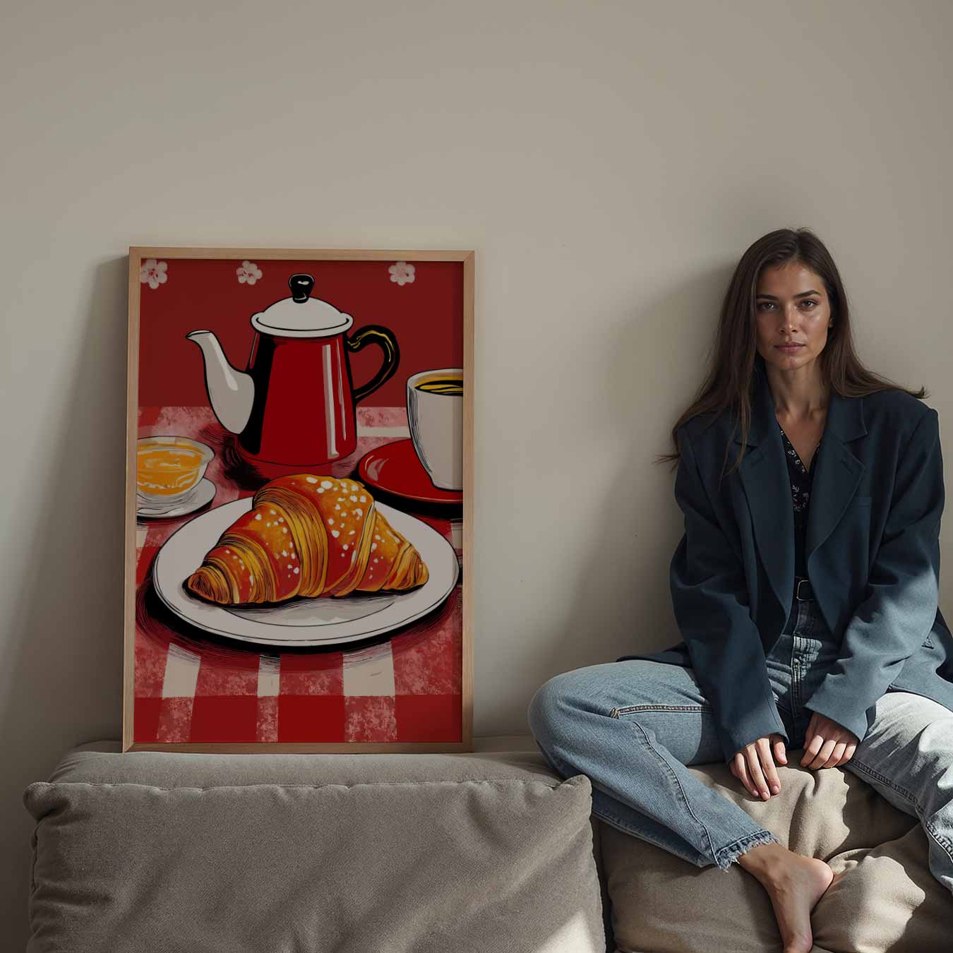 Franse Ontbijt Sfeerposter-WallArtistic