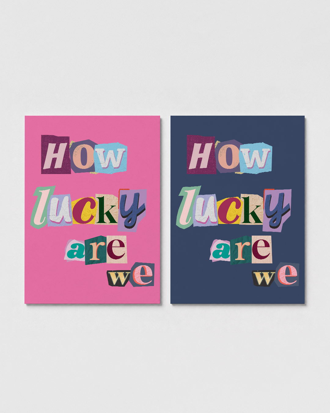 Kleurrijke typografie Posterset