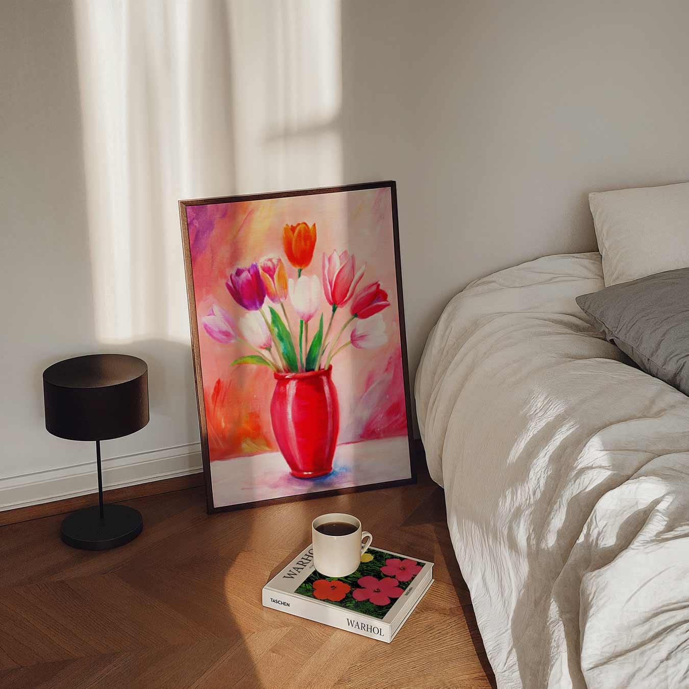 Vrolijke Tulpenvaas Poster