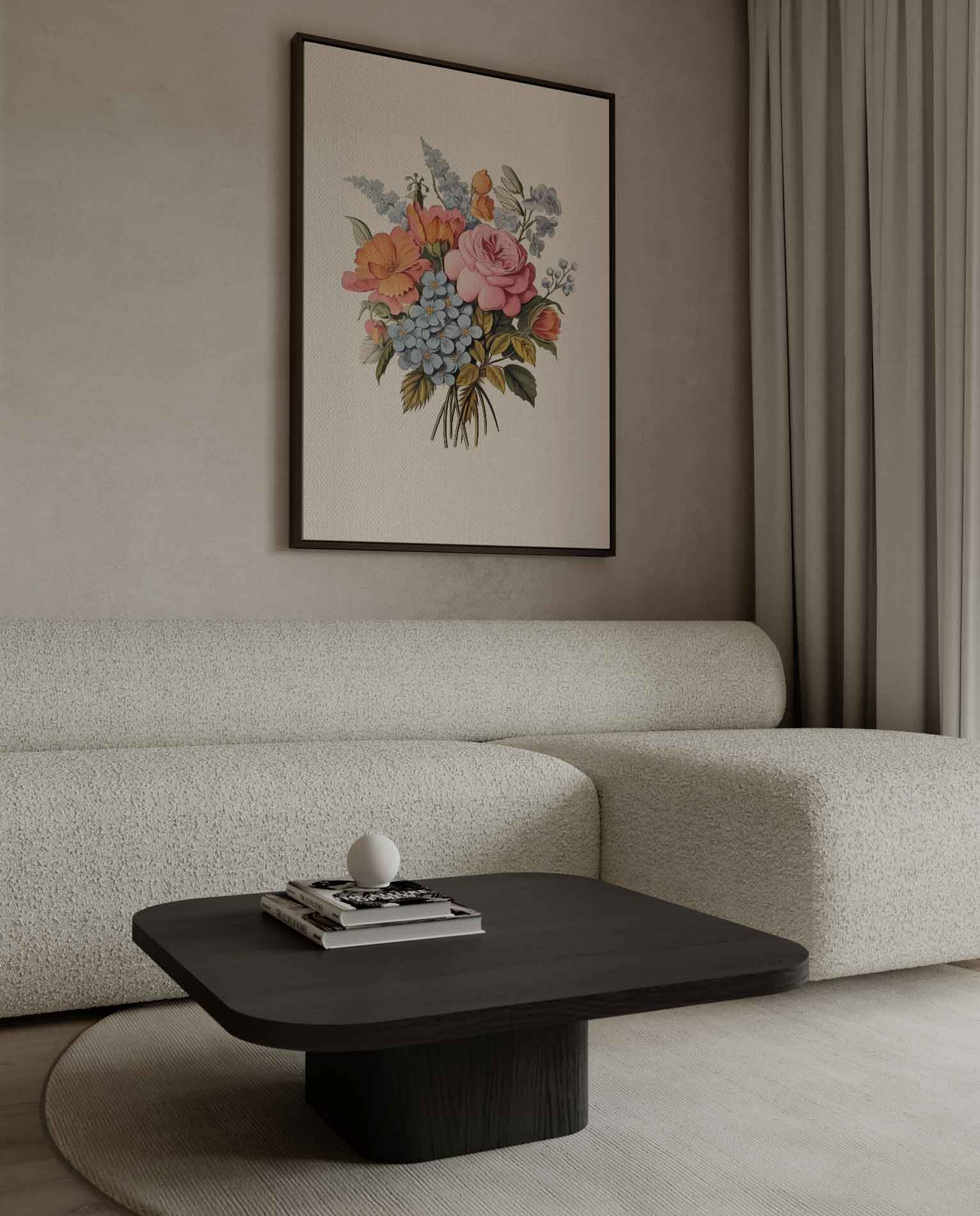 Bloemenpracht in Pasteltinten Kunstwerk-canvas-dibond-plexiglas-wanddecoratie-WallArtistic