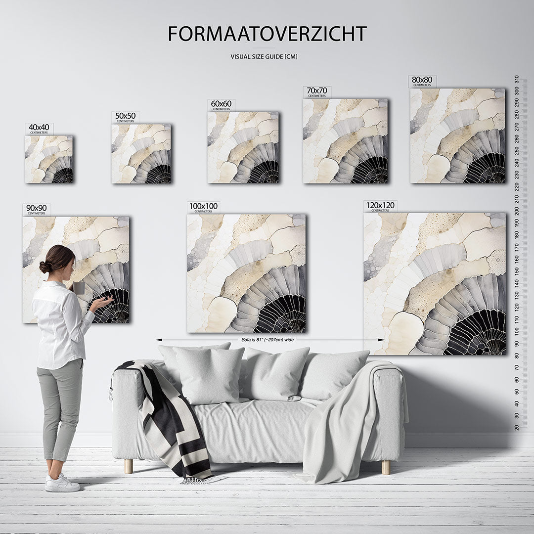 Organische vormen compositie Kunstwerk