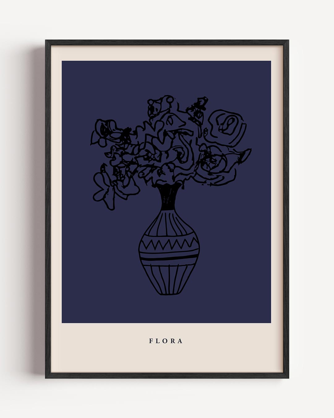 Elegante Flora Vaas Poster-WallArtistic