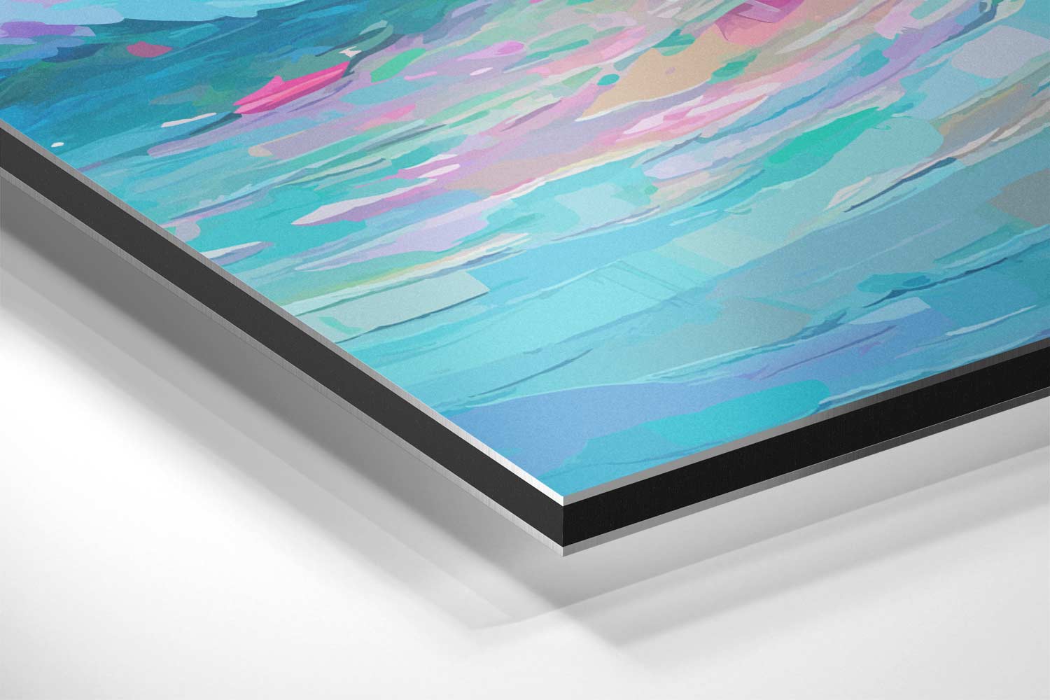 Surfen bij Zonsondergang Kunstwerk-canvas-dibond-plexiglas-wanddecoratie-WallArtistic