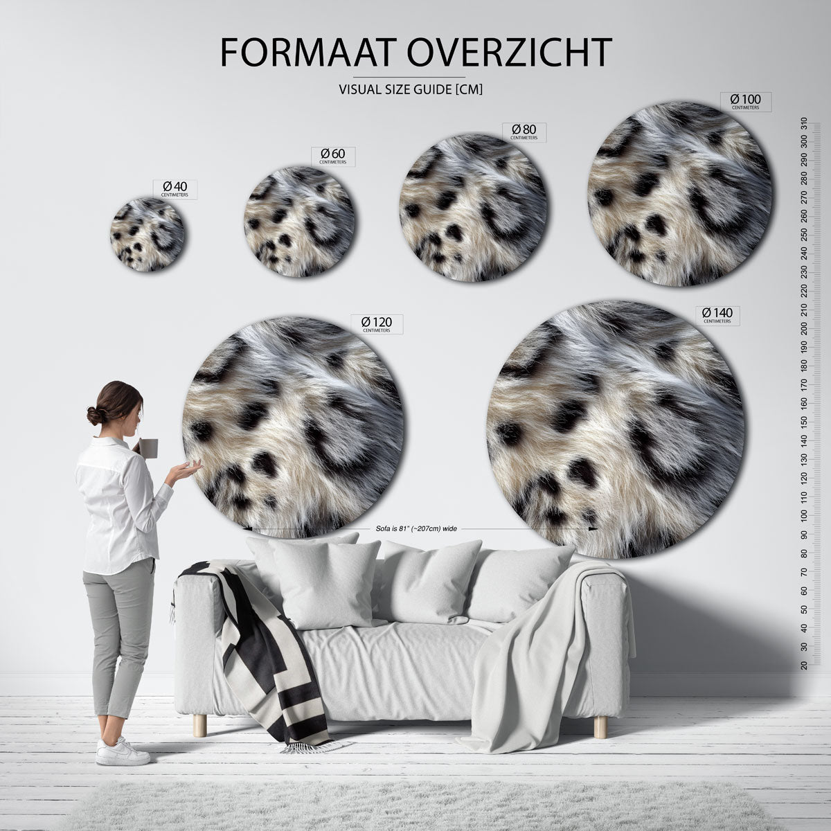Dierenprint muurcirkel muurcirkel muurcirkel