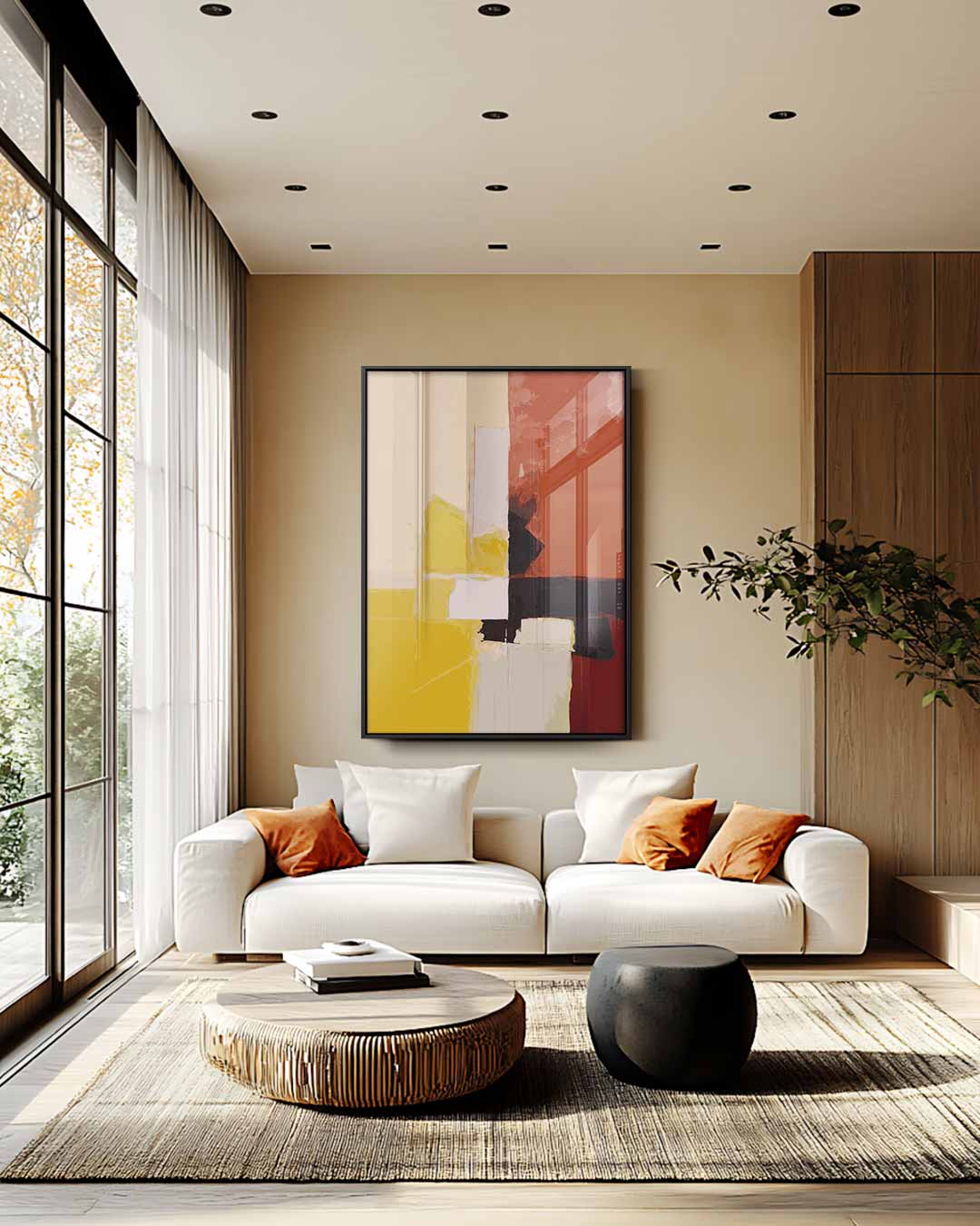 Abstracte Kleurenharmonie Kunstwerk-canvas-dibond-plexiglas-wanddecoratie-WallArtistic