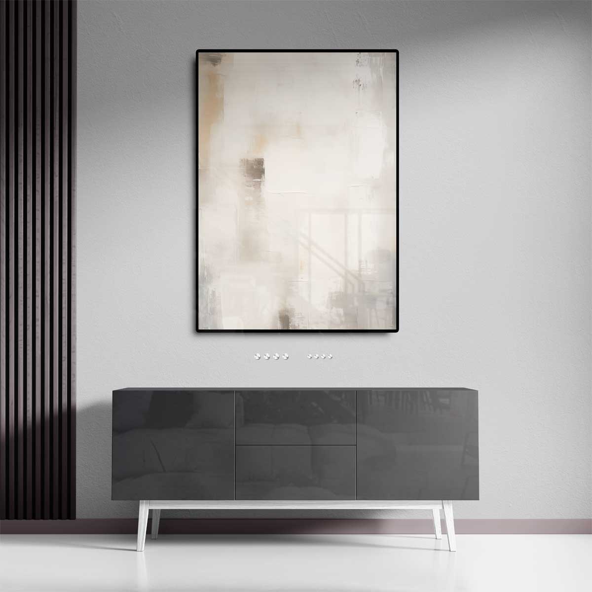 Subtiele Abstractie in Neutrale Tint Kunstwerk-canvas-dibond-plexiglas-wanddecoratie-WallArtistic