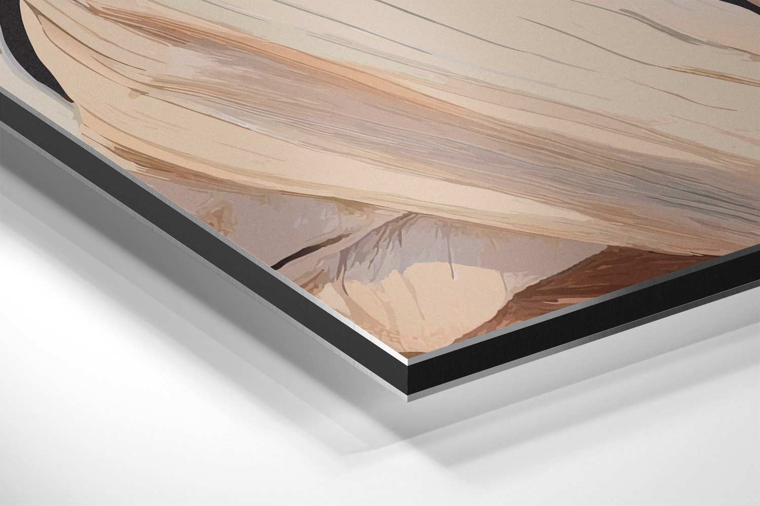 Dromerige Damesportret Kunstwerk-canvas-dibond-plexiglas-wanddecoratie-WallArtistic