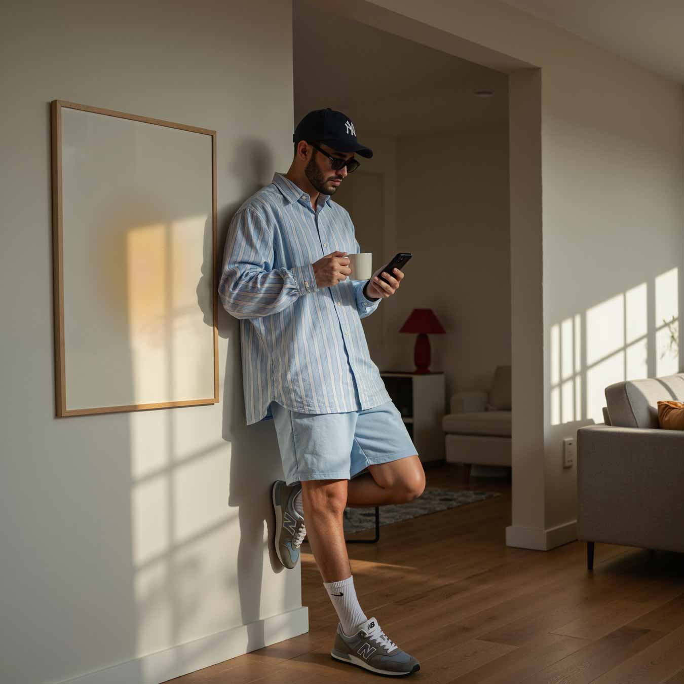 Zonnige Zonsondergang Poster-WallArtistic