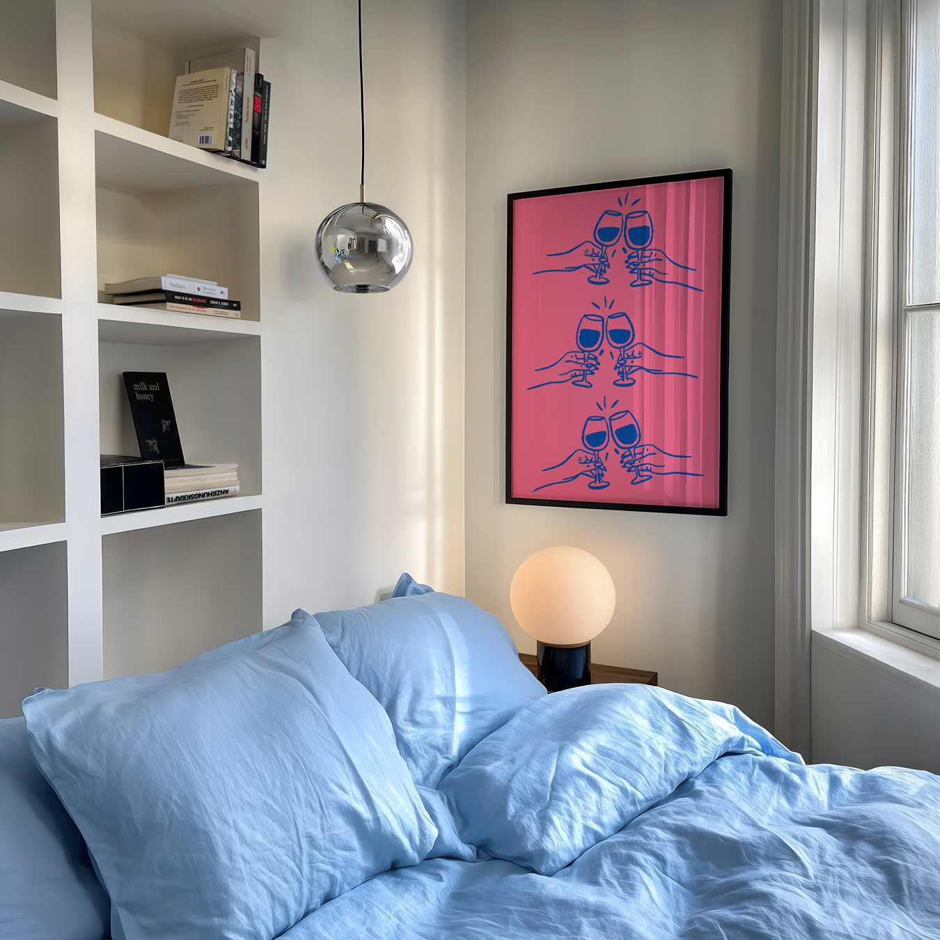 Proostende Wijnglazen Poster