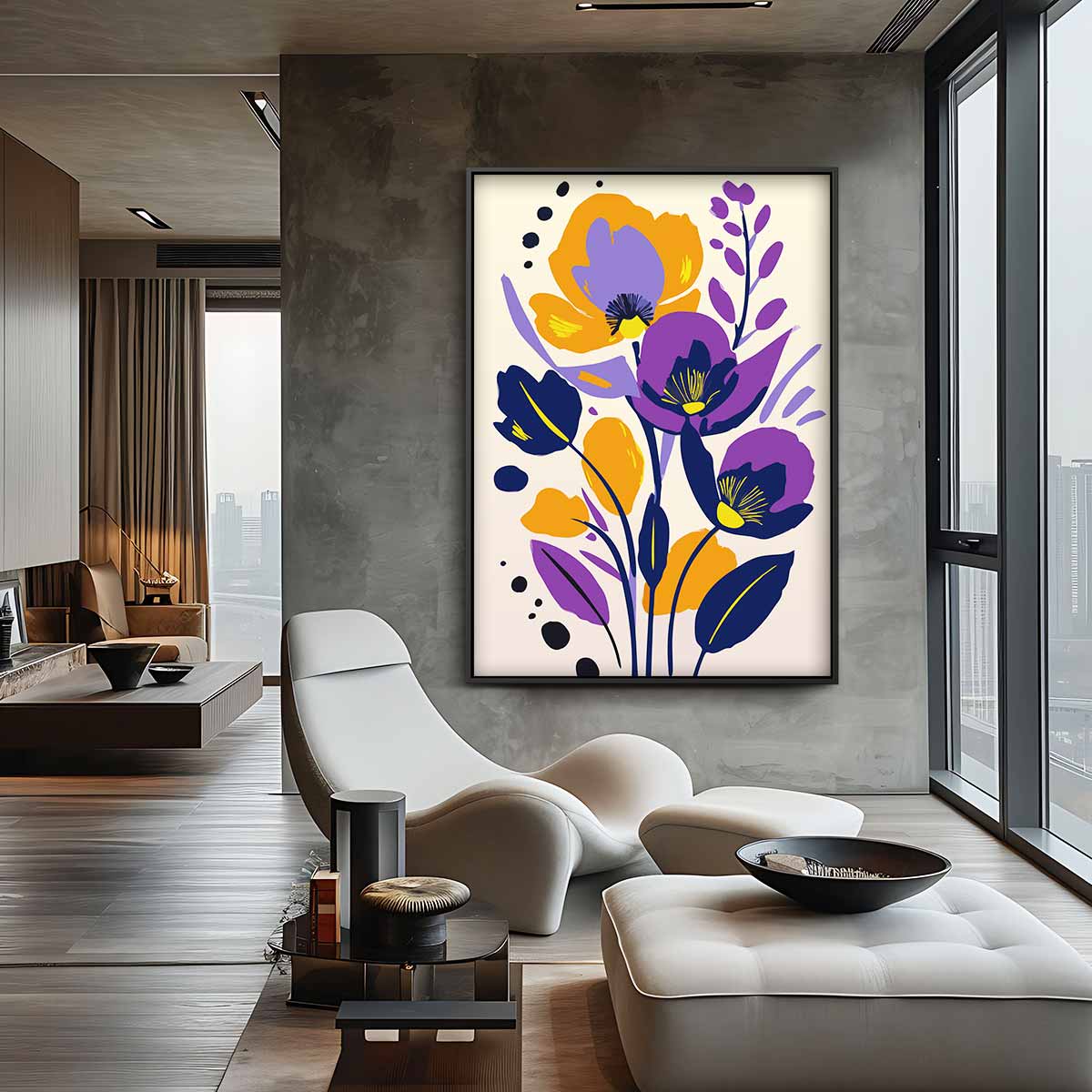 Bloemenpracht in Kleurrijk Palet Kunstwerk-canvas-dibond-plexiglas-wanddecoratie-WallArtistic