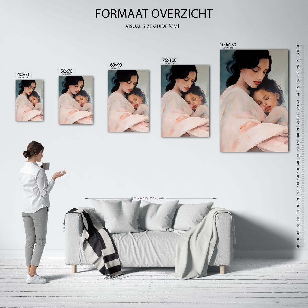 Tedere omhelzing Kunstwerk