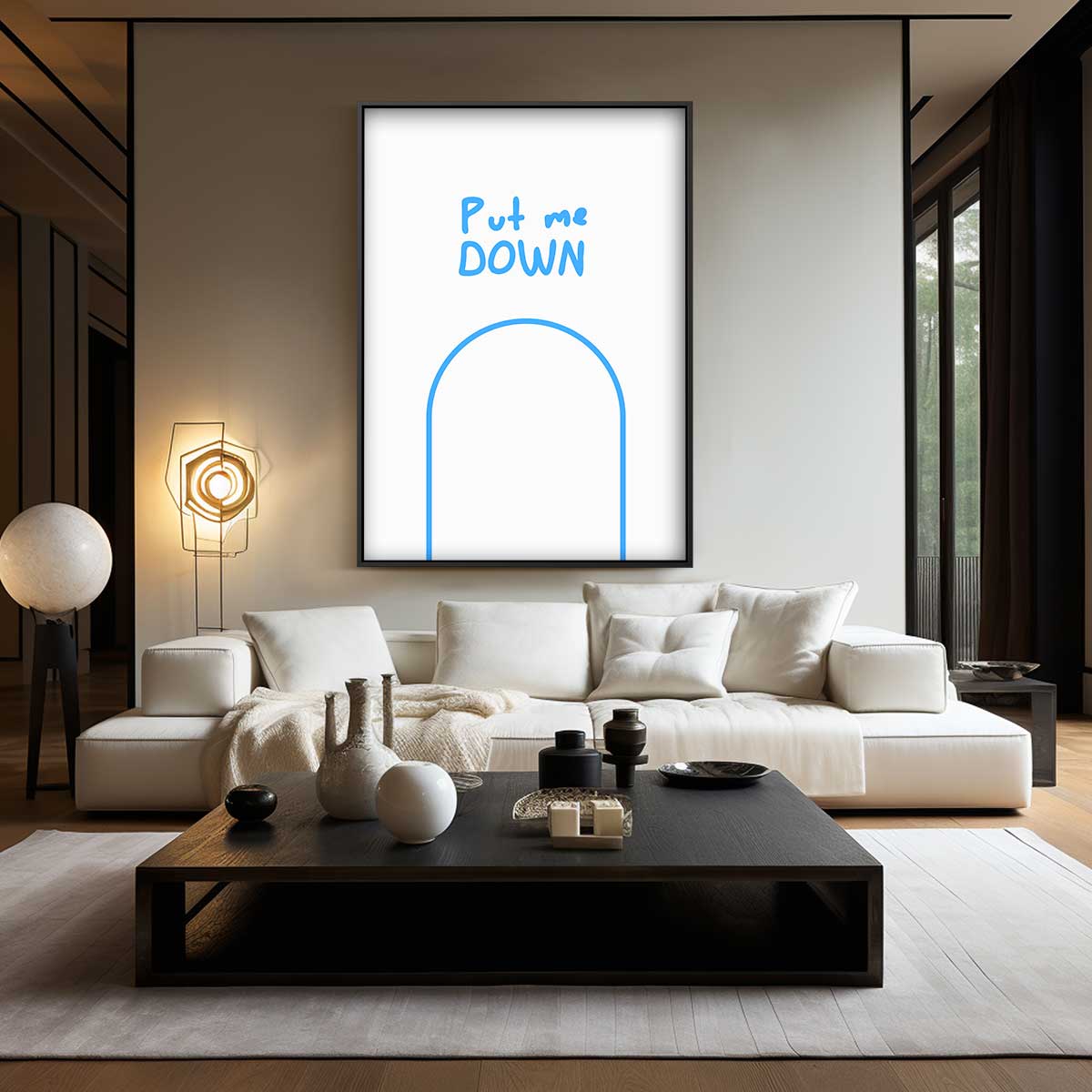 Put Me Down - Minimalistisch Kunstwerk Kunstwerk-canvas-dibond-plexiglas-wanddecoratie-WallArtistic