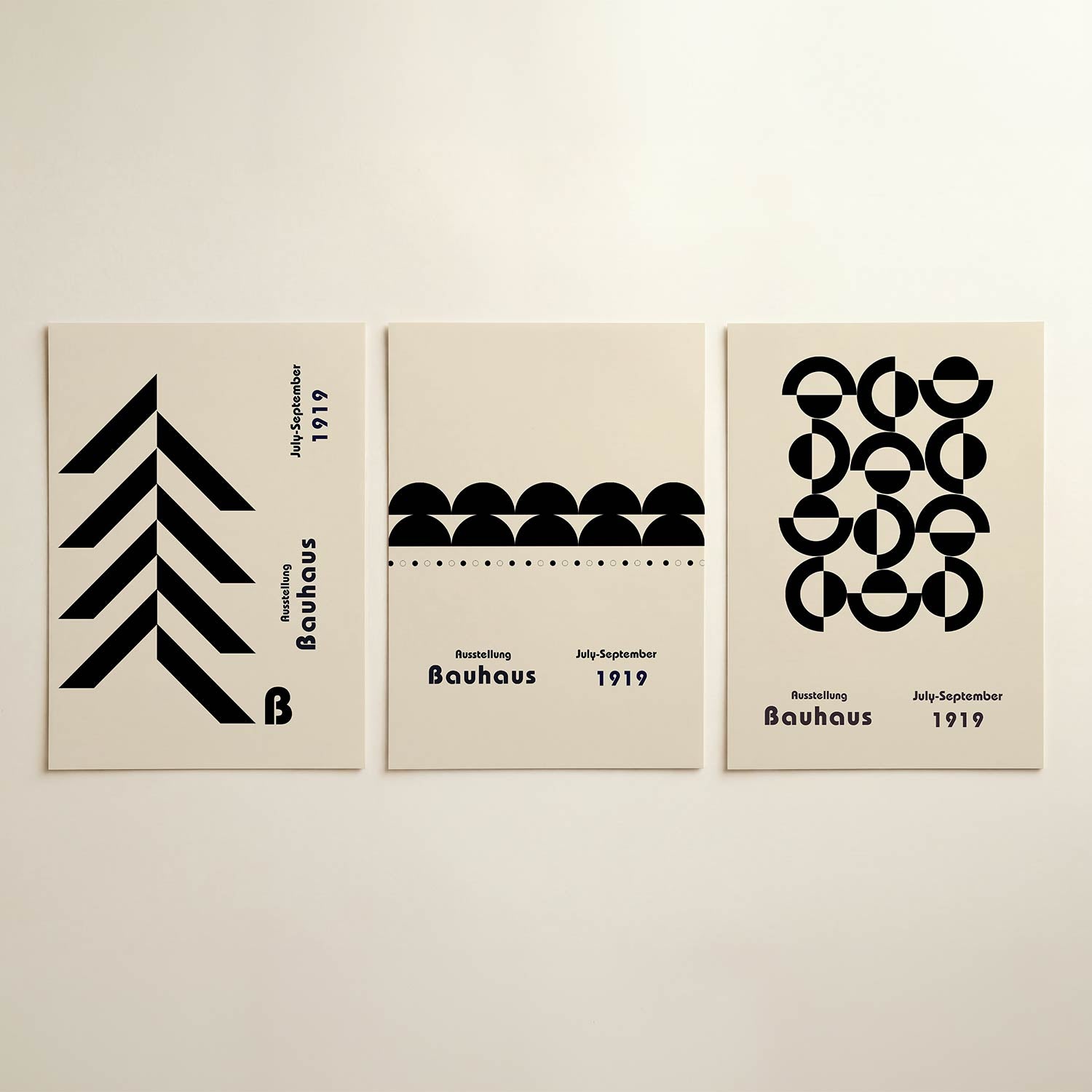 Zwart wit pijlen Posterset