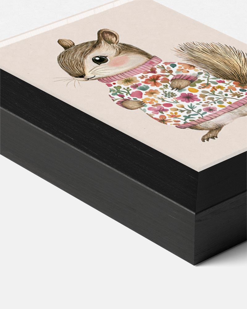 Schattige Chipmunk in Bloementrui Poster