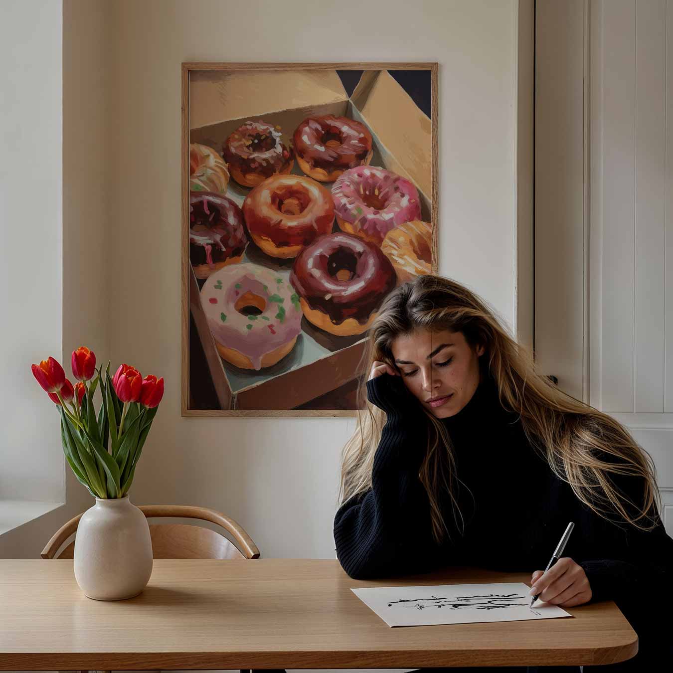 Kleurrijke Donut Traktatie Poster-WallArtistic