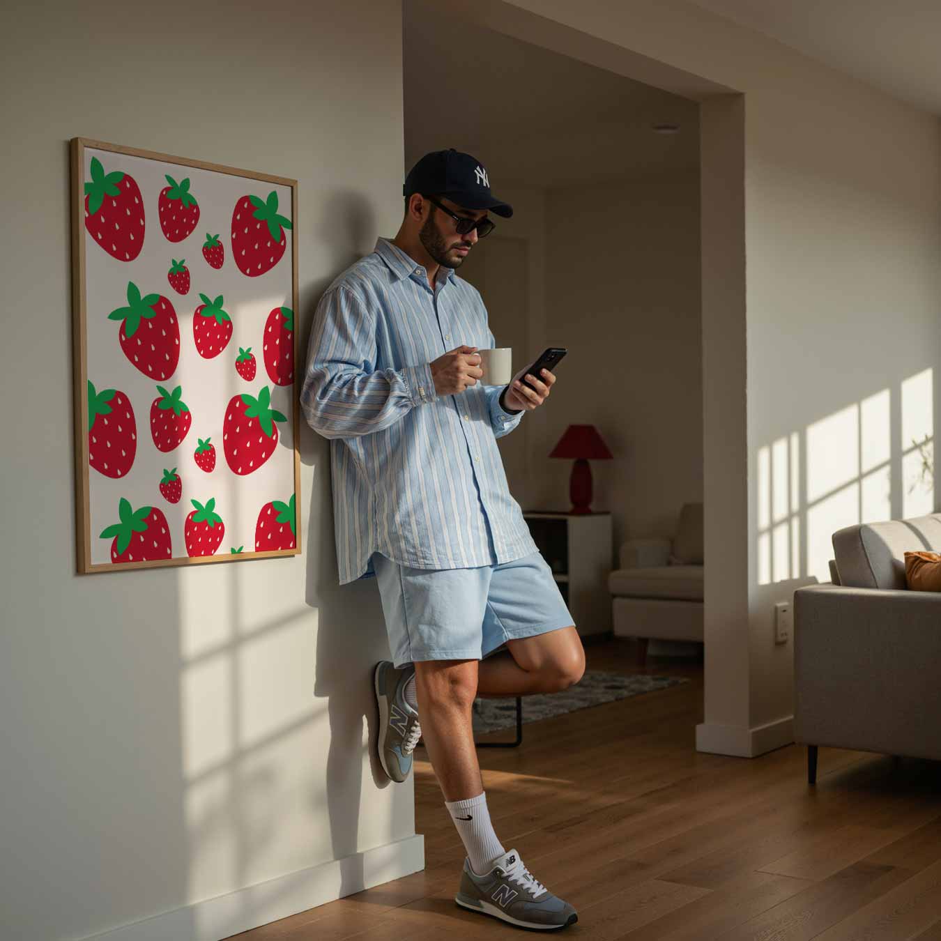 Zoete Aardbeien Behangposter-WallArtistic