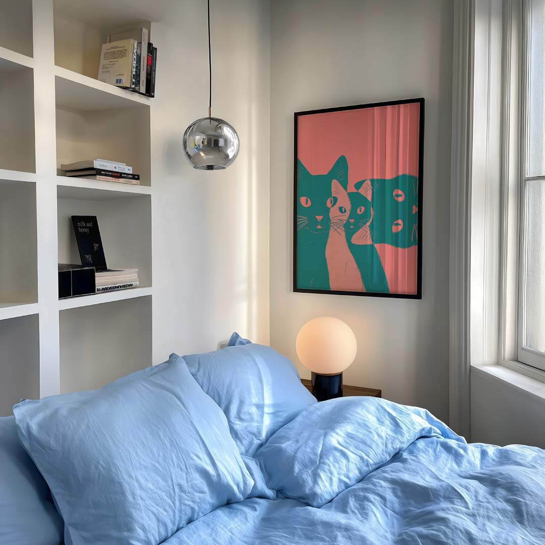 Speelse Kattenkunst Poster-WallArtistic