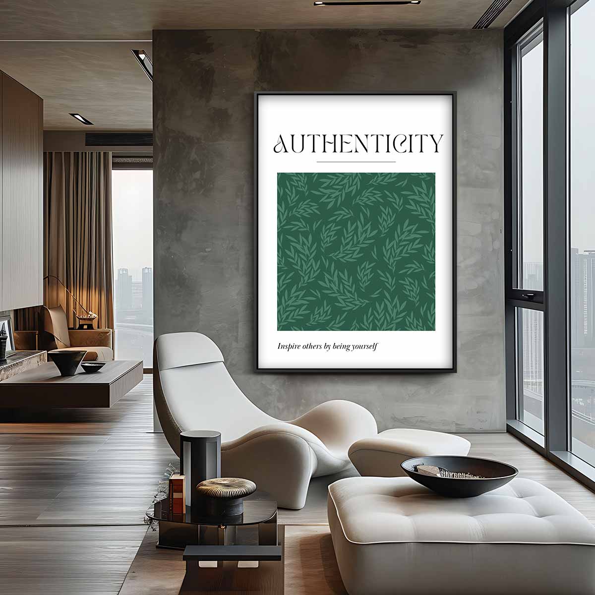 Authentieke Groen Bladkunst Kunstwerk-canvas-dibond-plexiglas-wanddecoratie-WallArtistic