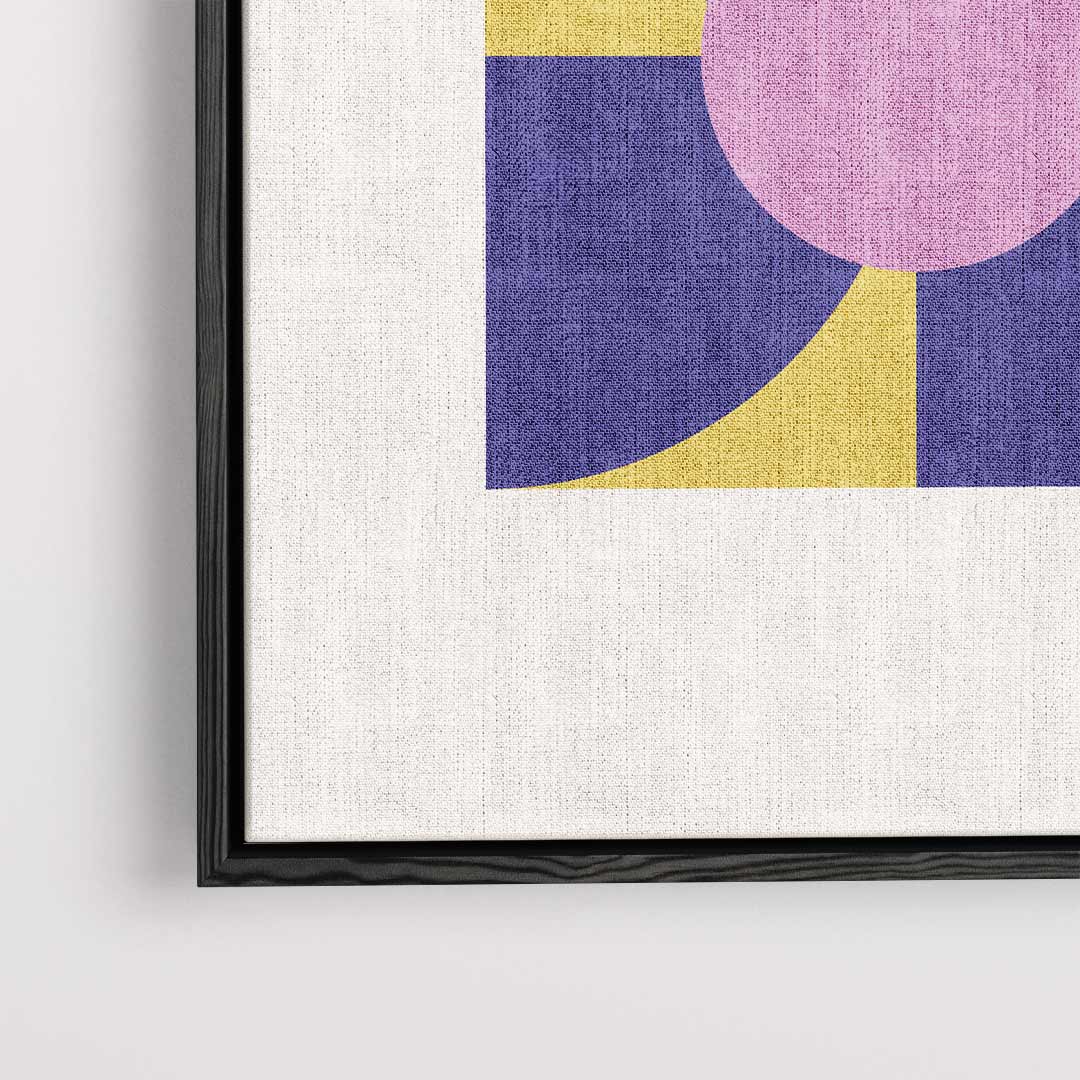Bloemen in Blauw en Roze Kunstwerk-canvas-dibond-plexiglas-wanddecoratie-WallArtistic