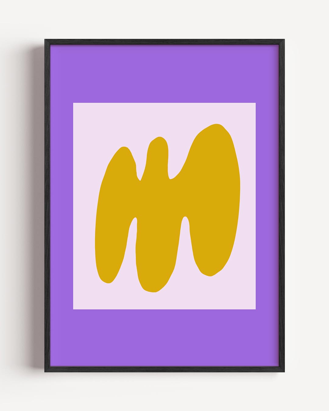 Abstracte Goud & Paars Kunstposter-WallArtistic