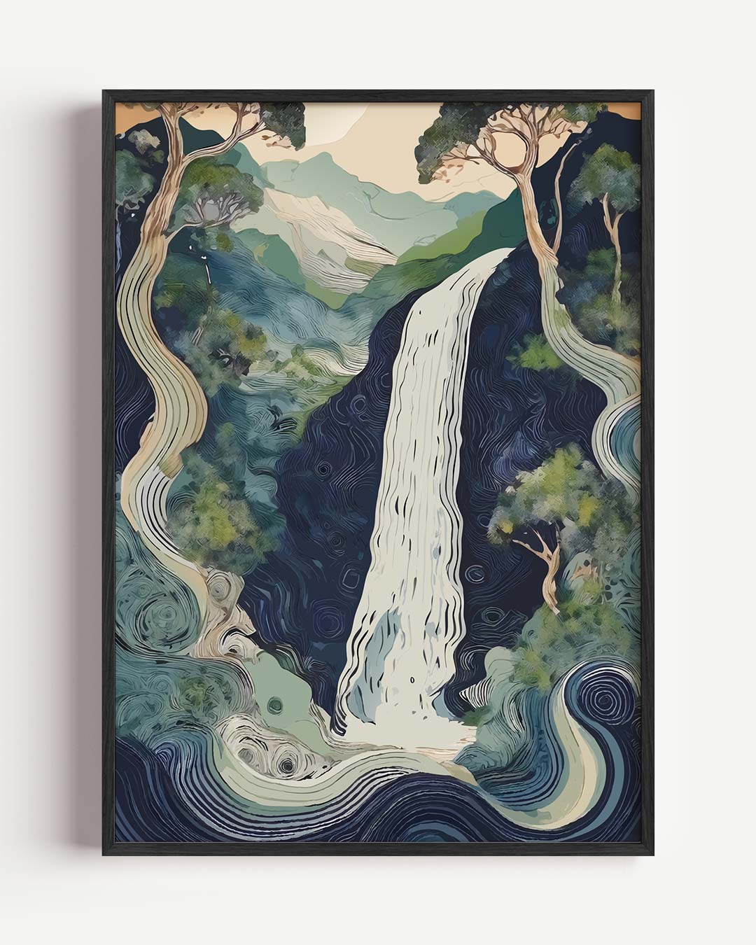 Dromerige Waterval Sprookjesbos Poster