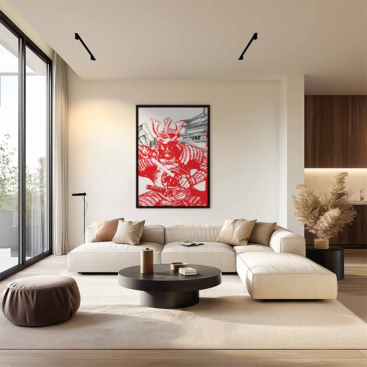Samoerai Geestkracht Kunstwerk-canvas-dibond-plexiglas-wanddecoratie-WallArtistic
