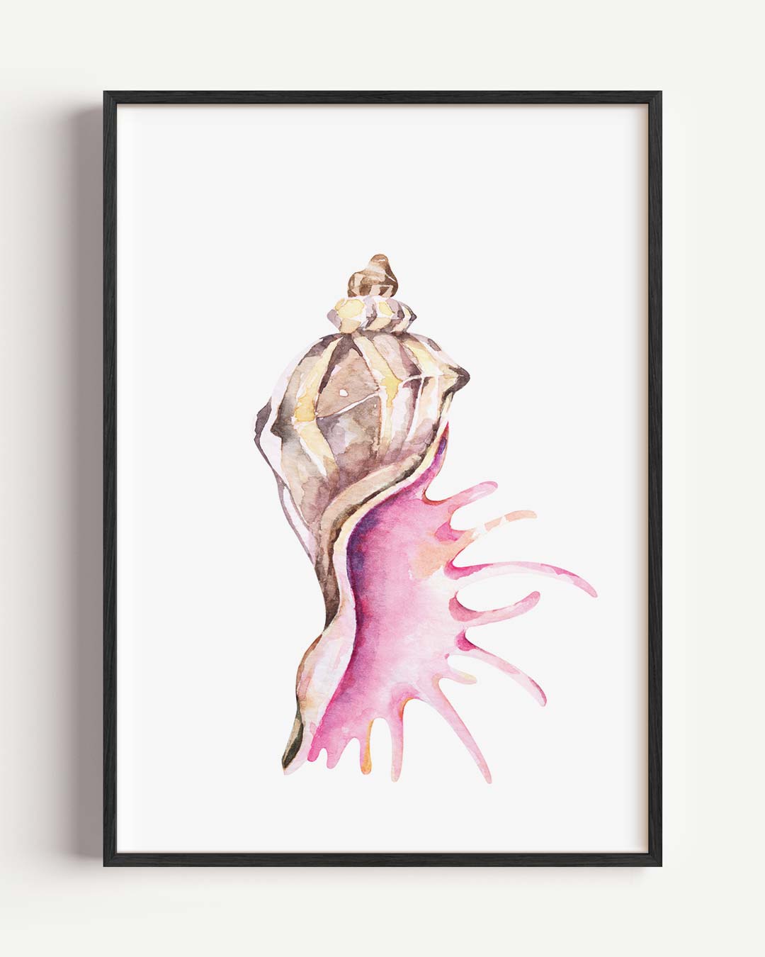 Strand Schelp Aquarel Poster-WallArtistic