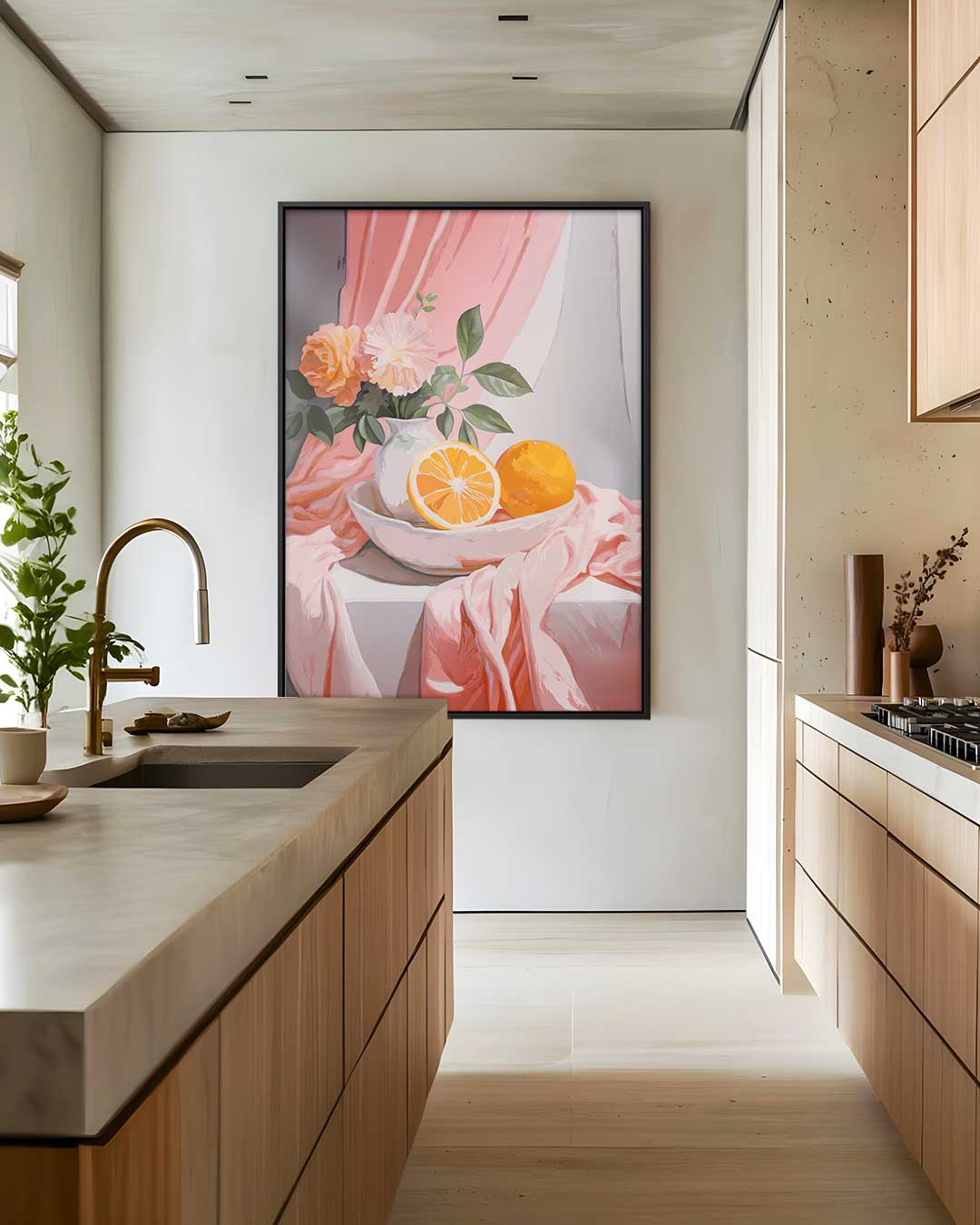 Sfeervolle Stilleven Met Citrus Kunstwerk-canvas-dibond-plexiglas-wanddecoratie-WallArtistic