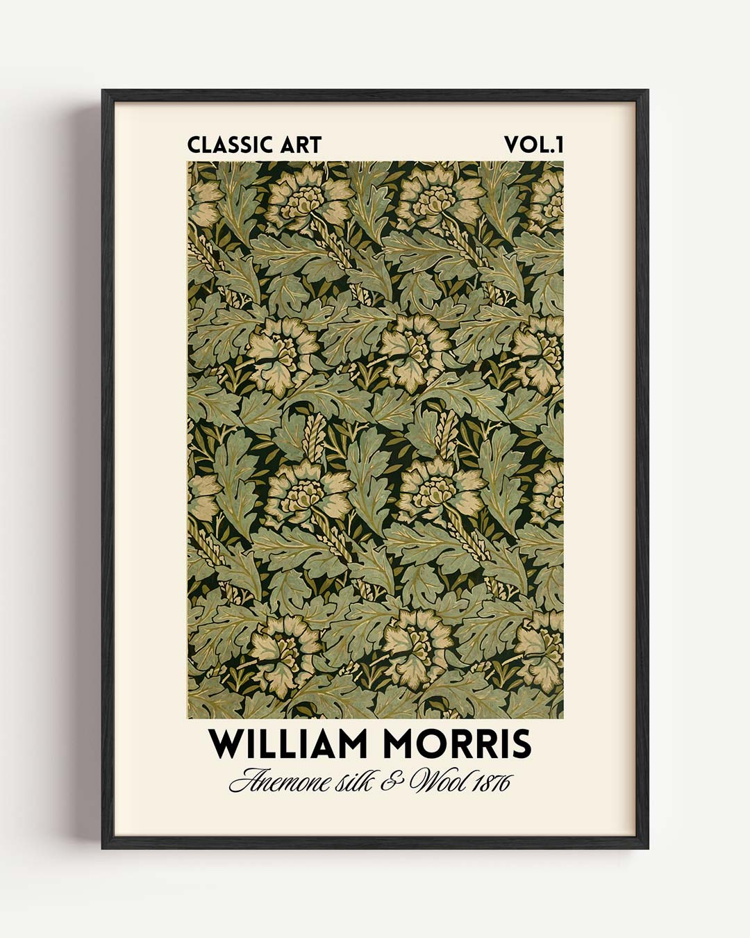 William Morris Anemone Silk & Wool 1876 Poster-WallArtistic