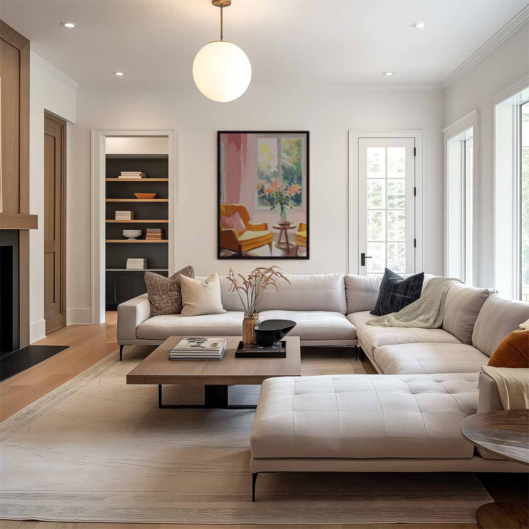 Zomerse Interieur Escapade Kunstwerk-canvas-dibond-plexiglas-wanddecoratie-WallArtistic