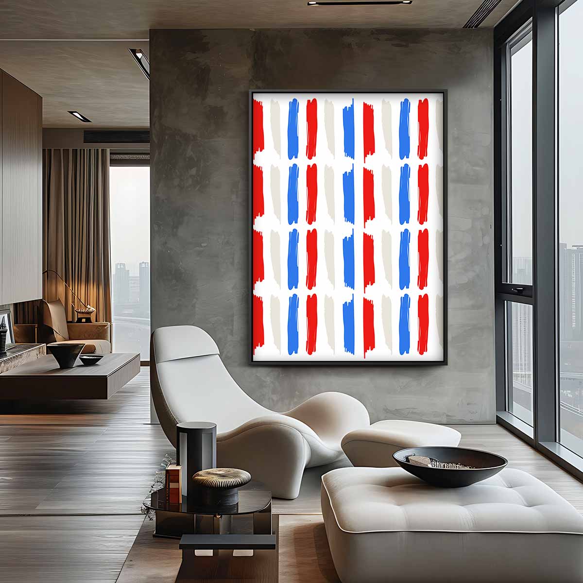 Kleurrijke Strepen Kunstwerk-canvas-dibond-plexiglas-wanddecoratie-WallArtistic