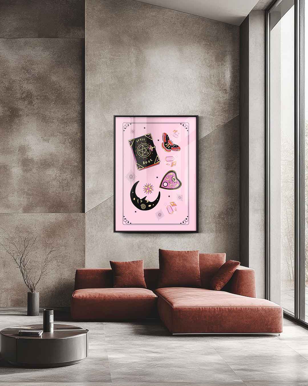 Mystieke Spreuken Illustratie Kunstwerk-canvas-dibond-plexiglas-wanddecoratie-WallArtistic