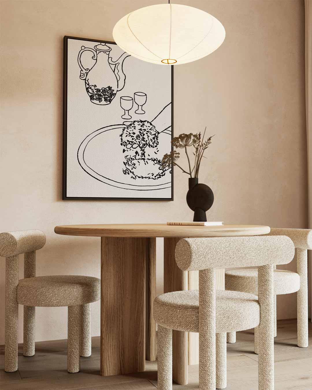 Vintage Stilleven Illustratie Kunstwerk-canvas-dibond-plexiglas-wanddecoratie-WallArtistic