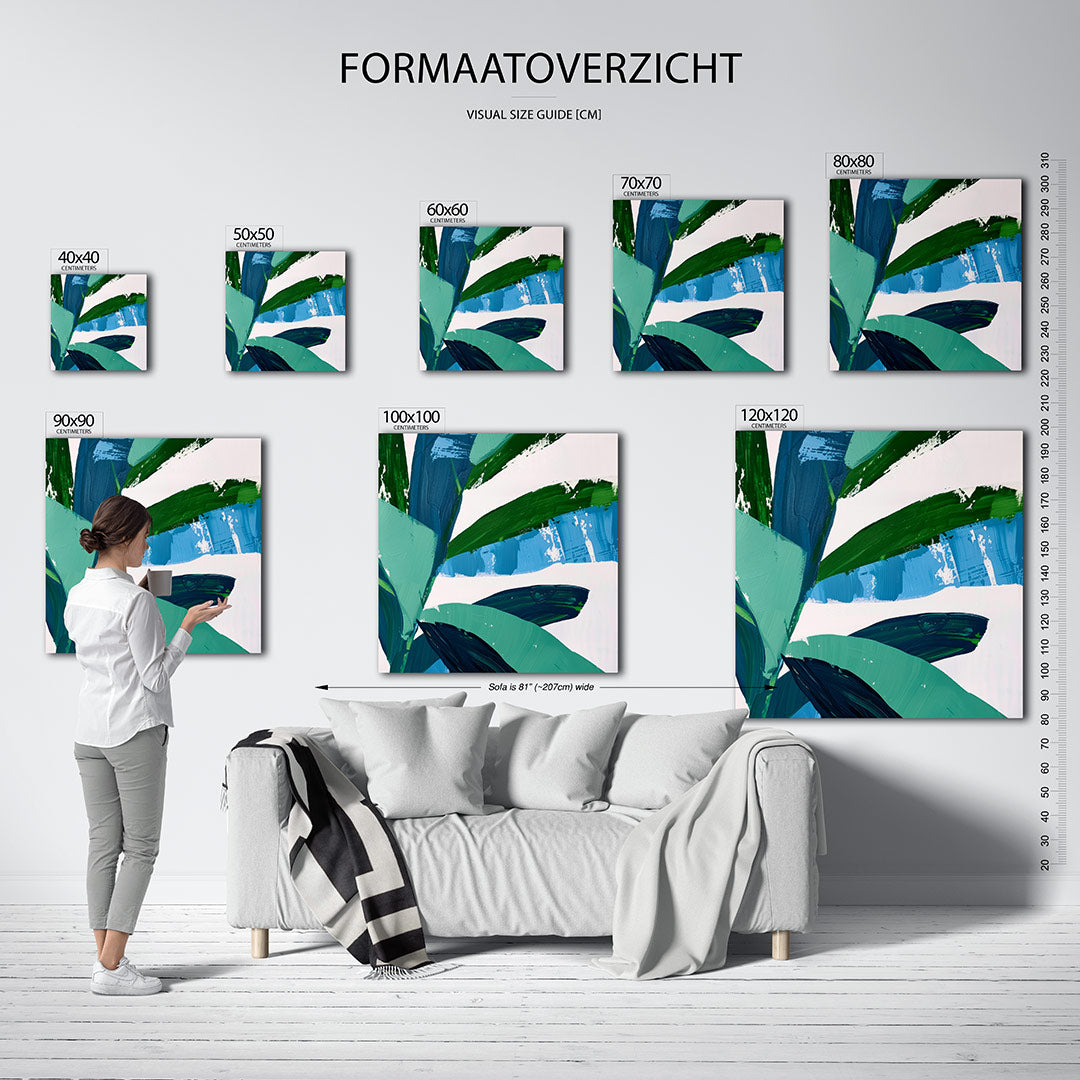 Dynamische kleurencompositie Kunstwerk