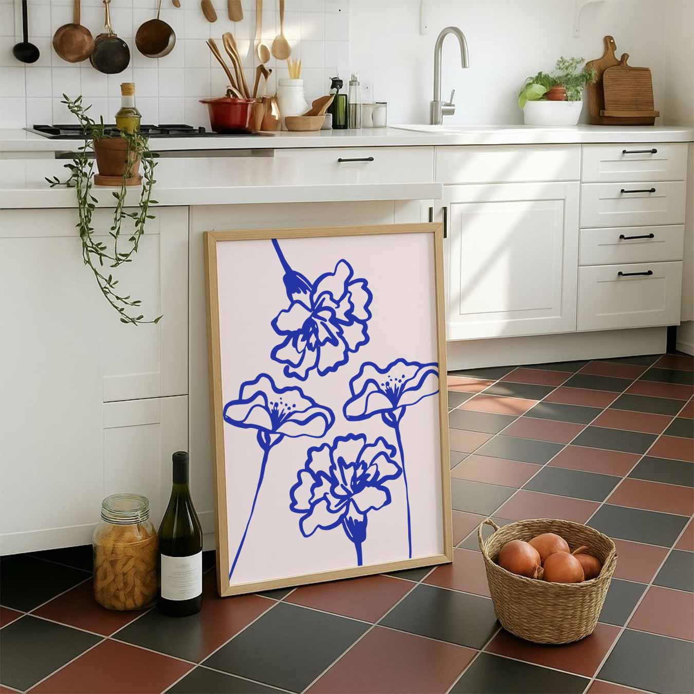 Moderne Bloemenpracht Poster