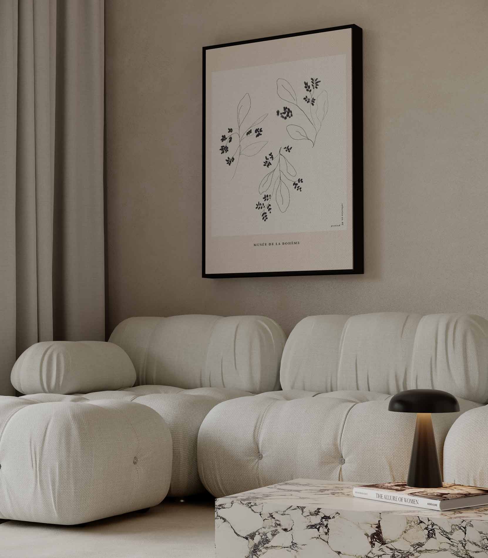 Botanische Schetsen Kunstwerk-canvas-dibond-plexiglas-wanddecoratie-WallArtistic