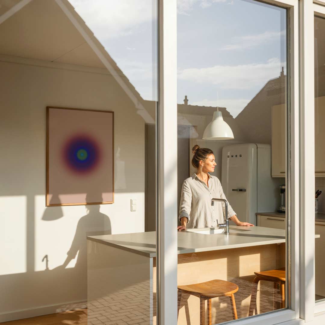 Zachte Regenboog Cirkel Poster-WallArtistic