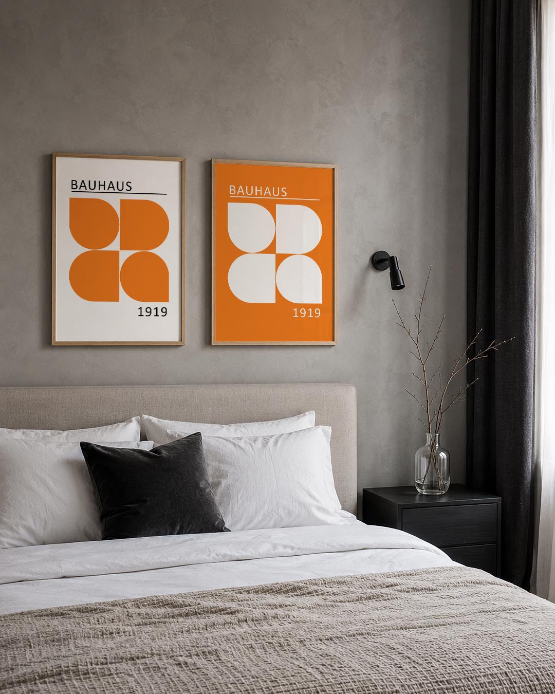 Oranje vormenspel Posterset