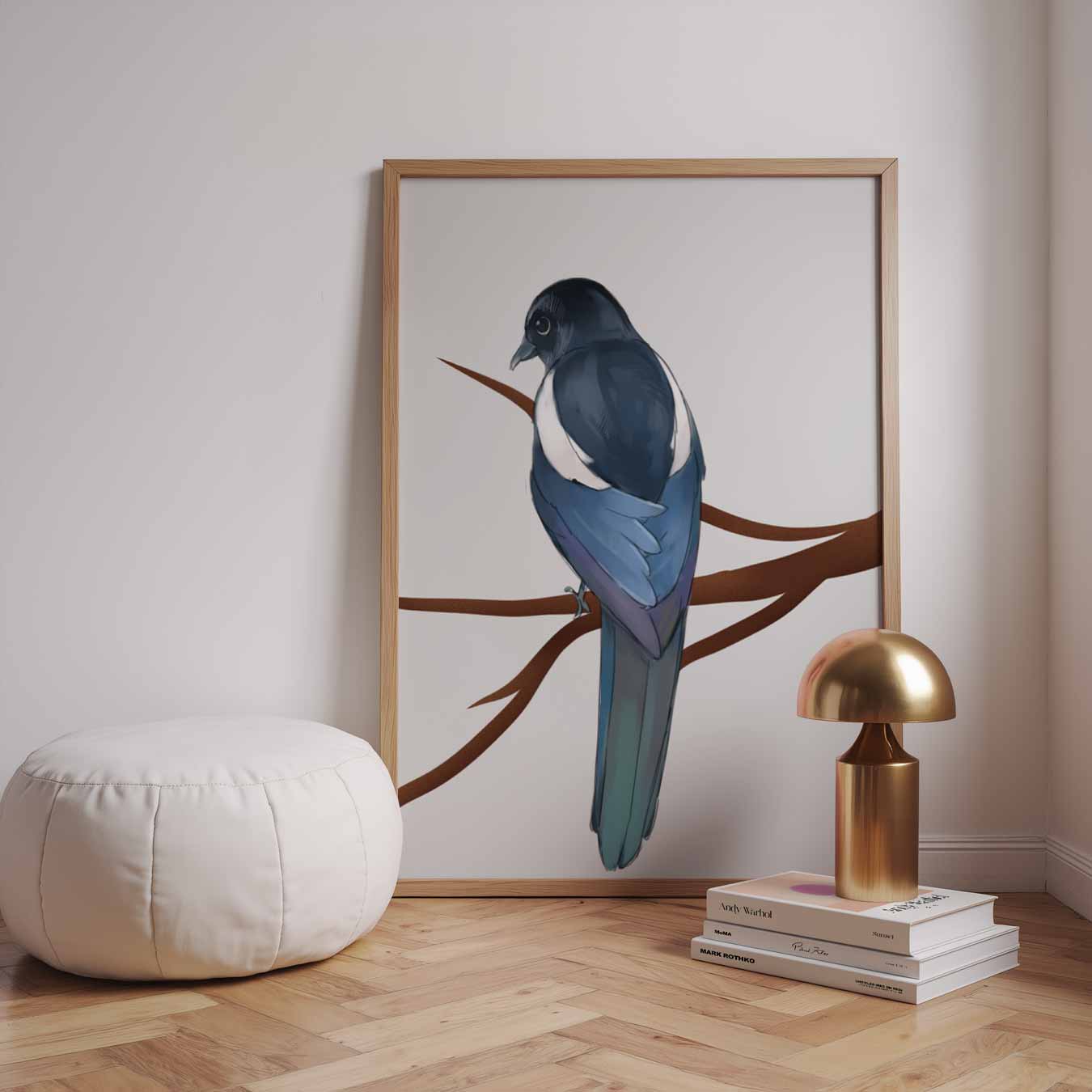 Elegante Prachtvogel op Tak Poster