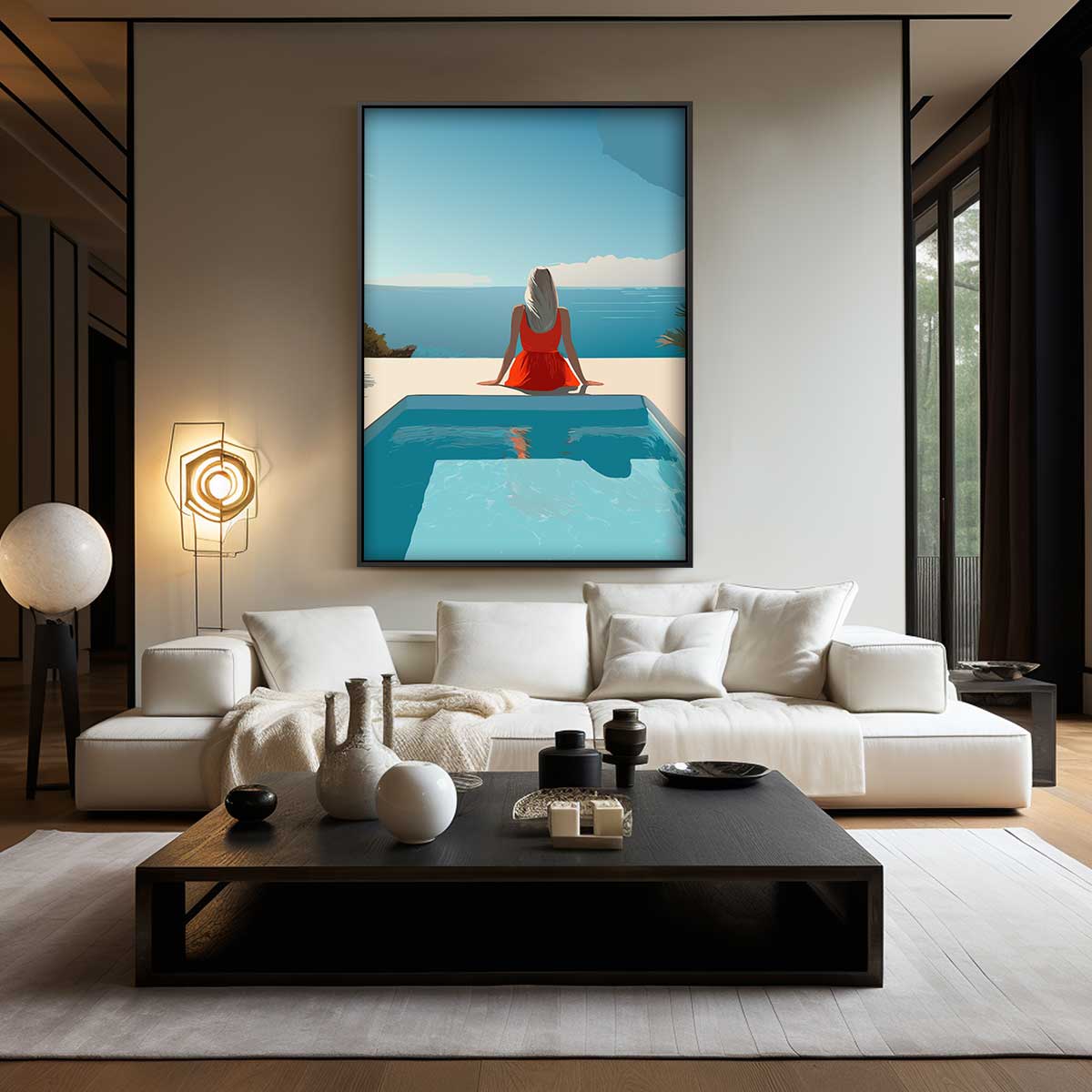 Zomer aan de Oceaan Kunstwerk-canvas-dibond-plexiglas-wanddecoratie-WallArtistic