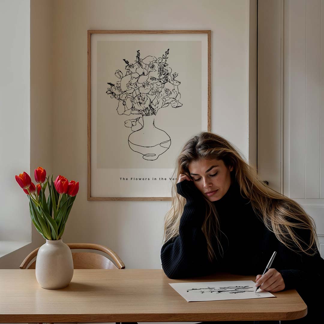 Minimalistische Bloemenposter-WallArtistic
