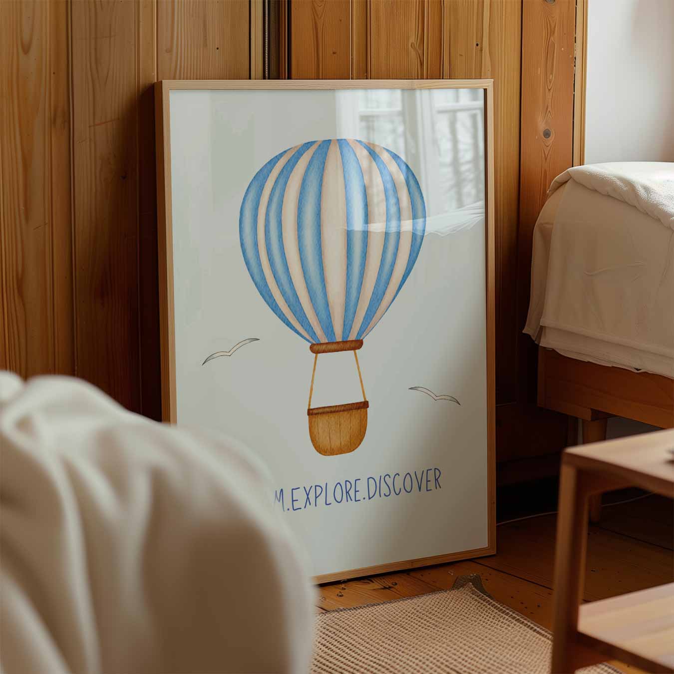 Luchtballon Illustratie Poster-WallArtistic