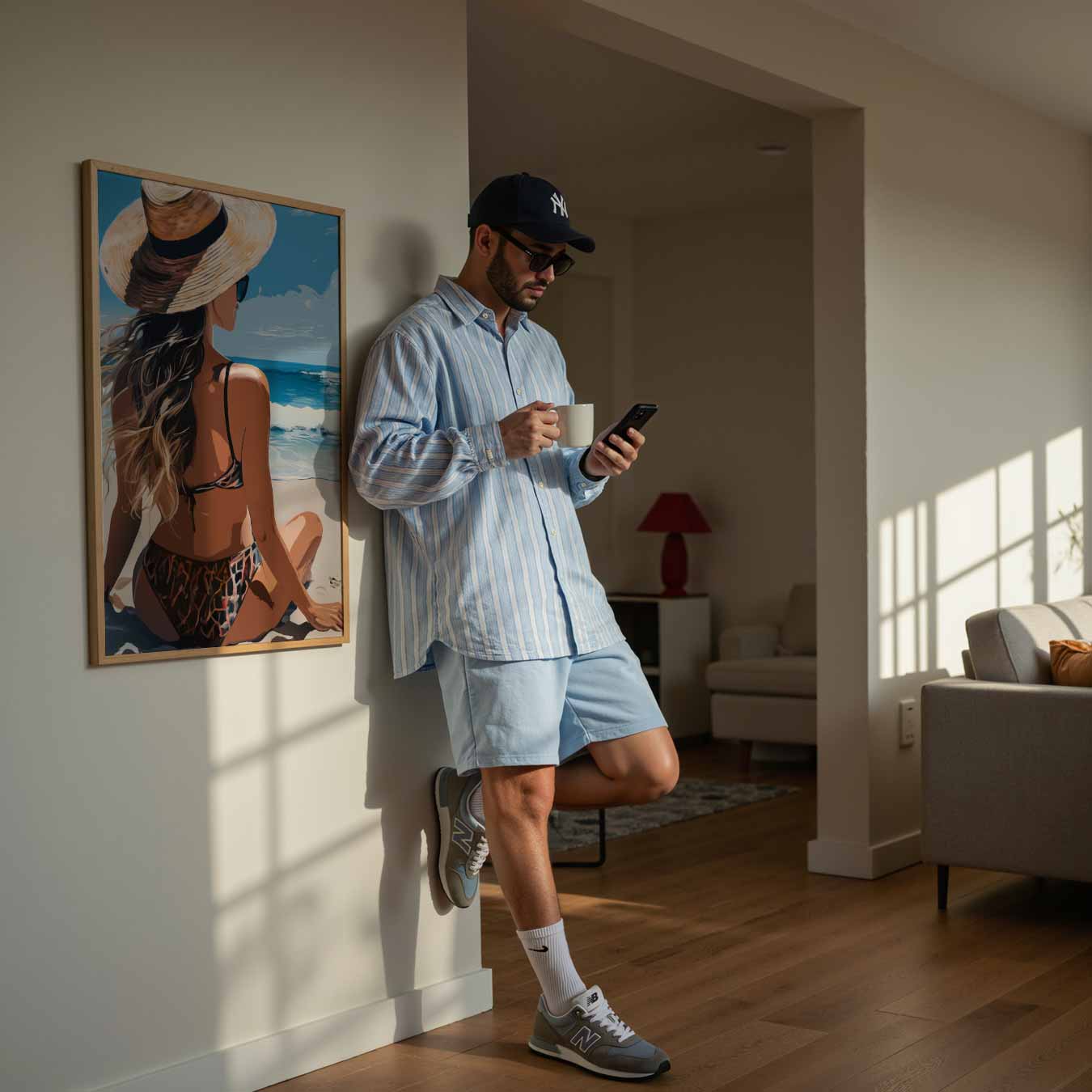 Zomerse Stranddag Poster-WallArtistic